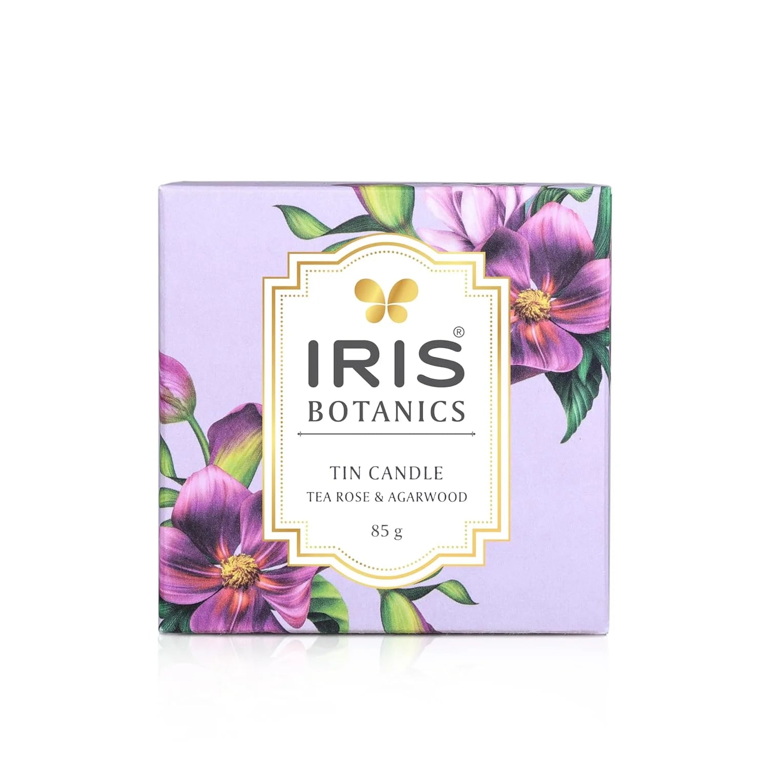 IRIS Botanics Tin Candle - Tea Rose & Agarwood