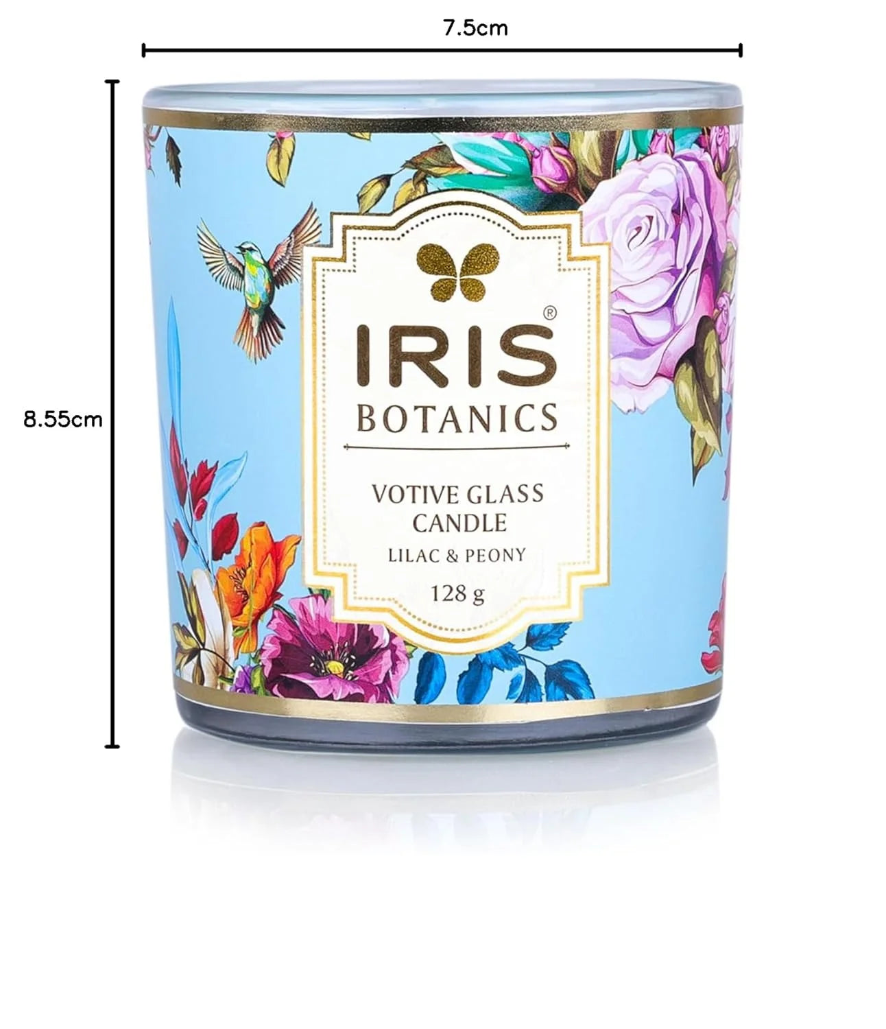 IRIS Botanics Votive Glass Candle (128gm)-Lilac & Peony