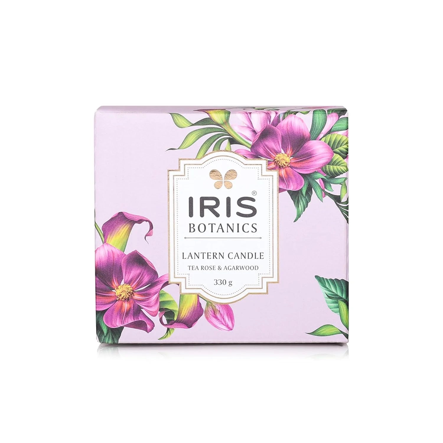 IRIS Botanics Wax Lantern candle - Tea Rose & Agarwood