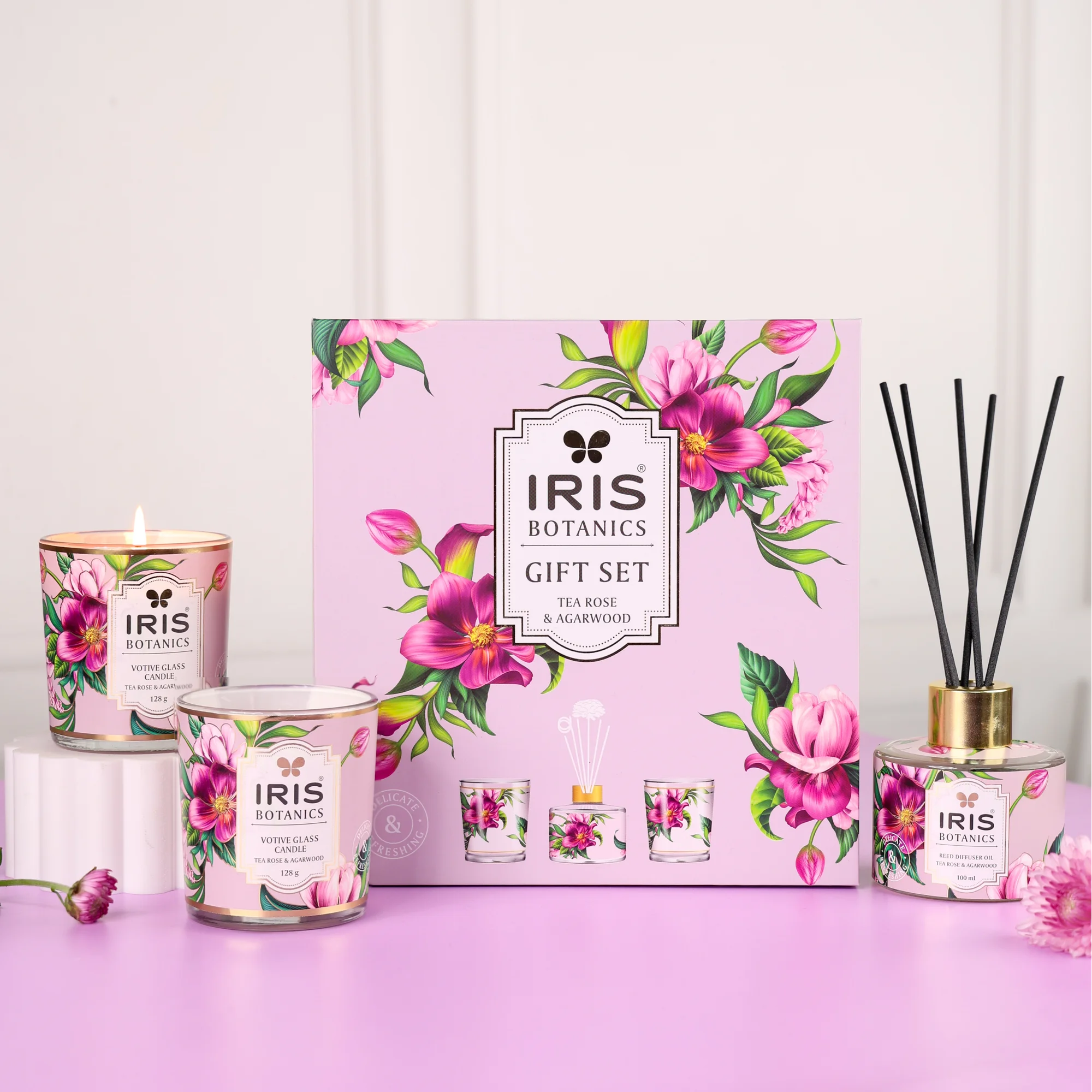 IRIS BOTANICS TEA ROSE & AGARWOOD GIFT SET