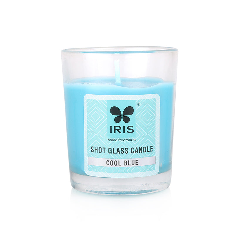 IRIS Shot Glass Candle - Cool Blue