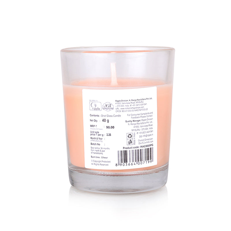 IRIS Shot Glass Candle - Peach Pomogranite