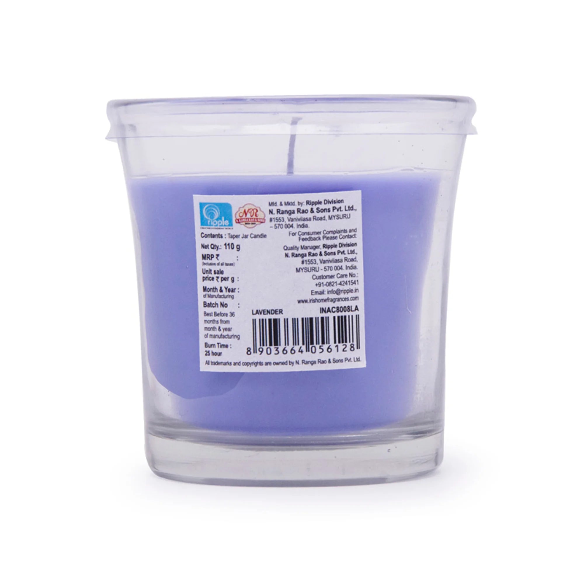 IRIS Lavender Taper Jar Candle