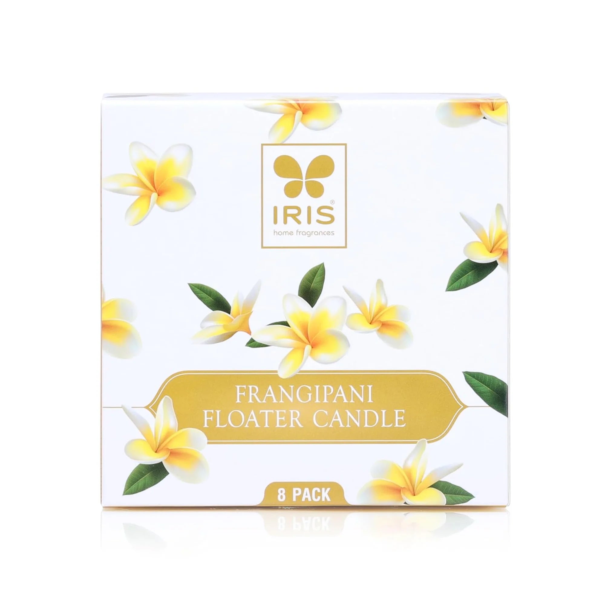 IRIS Frangipani Floater Candle Pack of 8