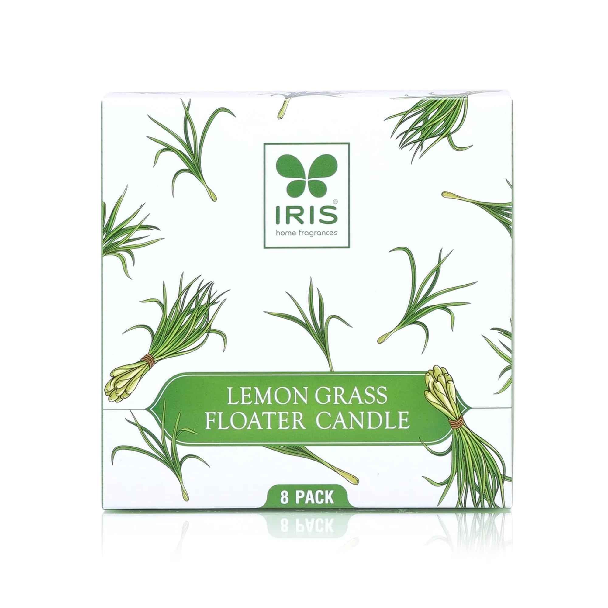 IRIS Lemon Grass Floater Candle Pack of 8