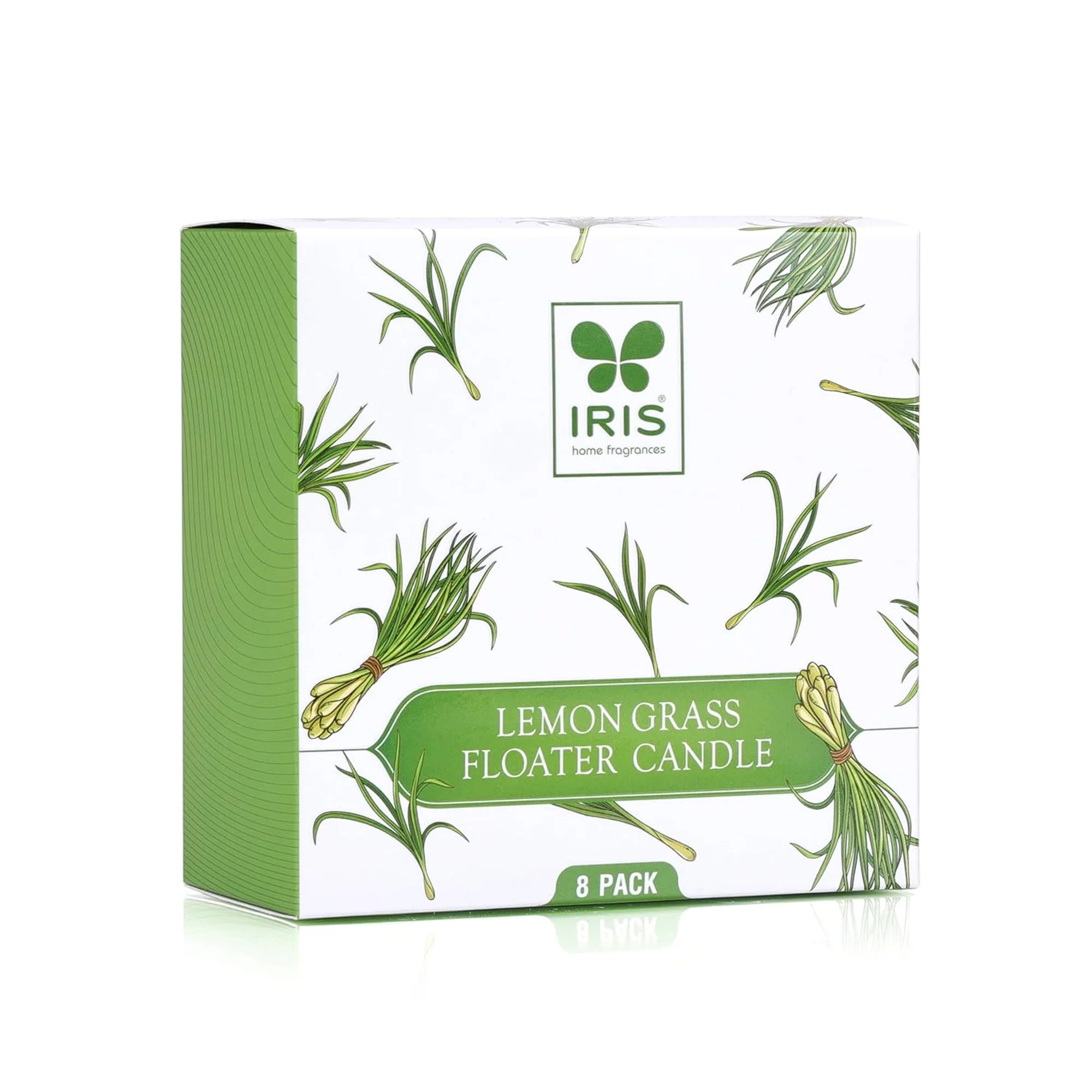 IRIS Lemon Grass Floater Candle Pack of 8