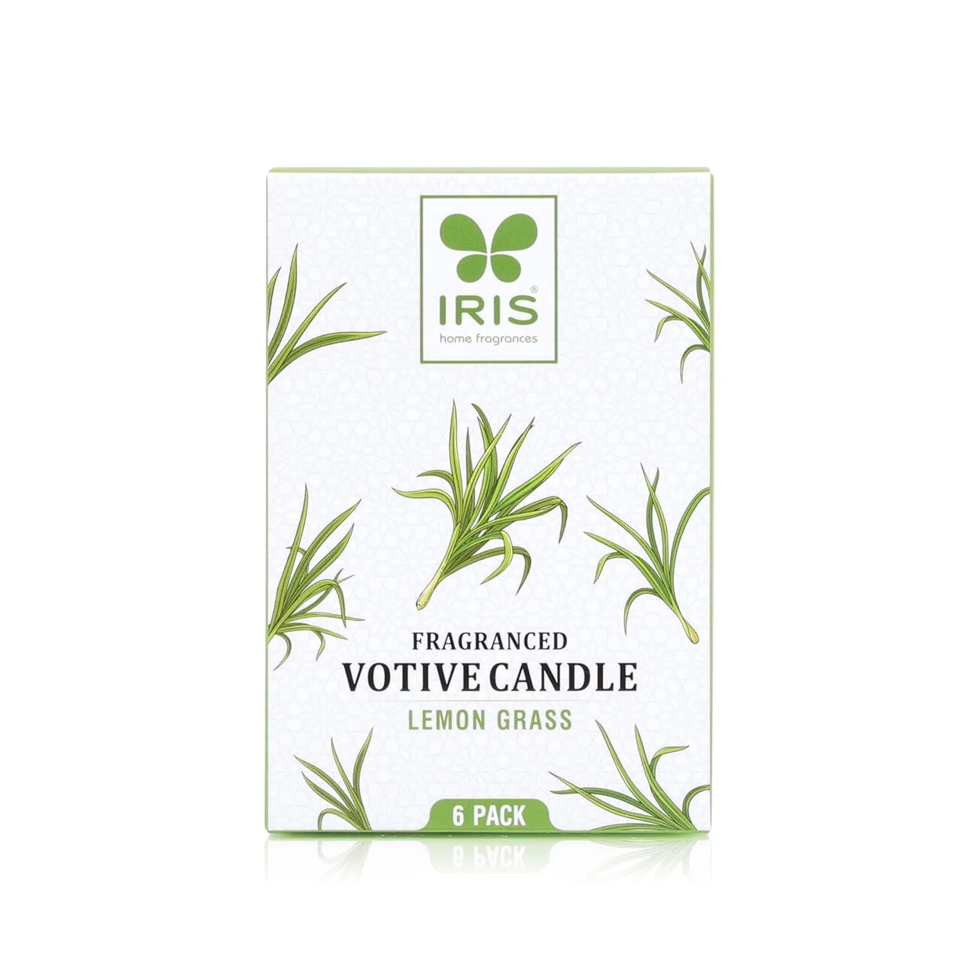 IRIS Lemon Grass Votive Candles Pack of 6