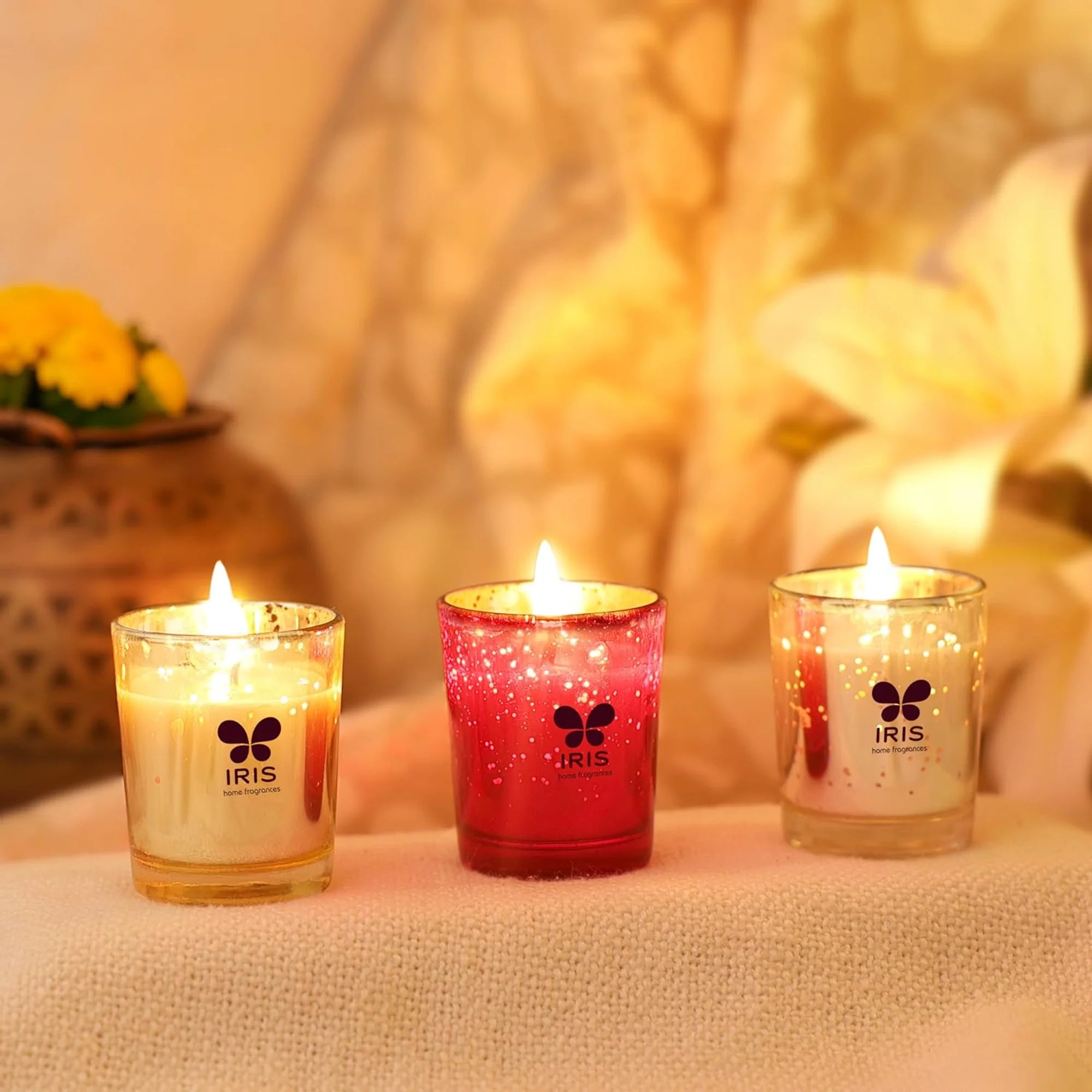 IRIS Fragranced Shot Glass Candle - Trio