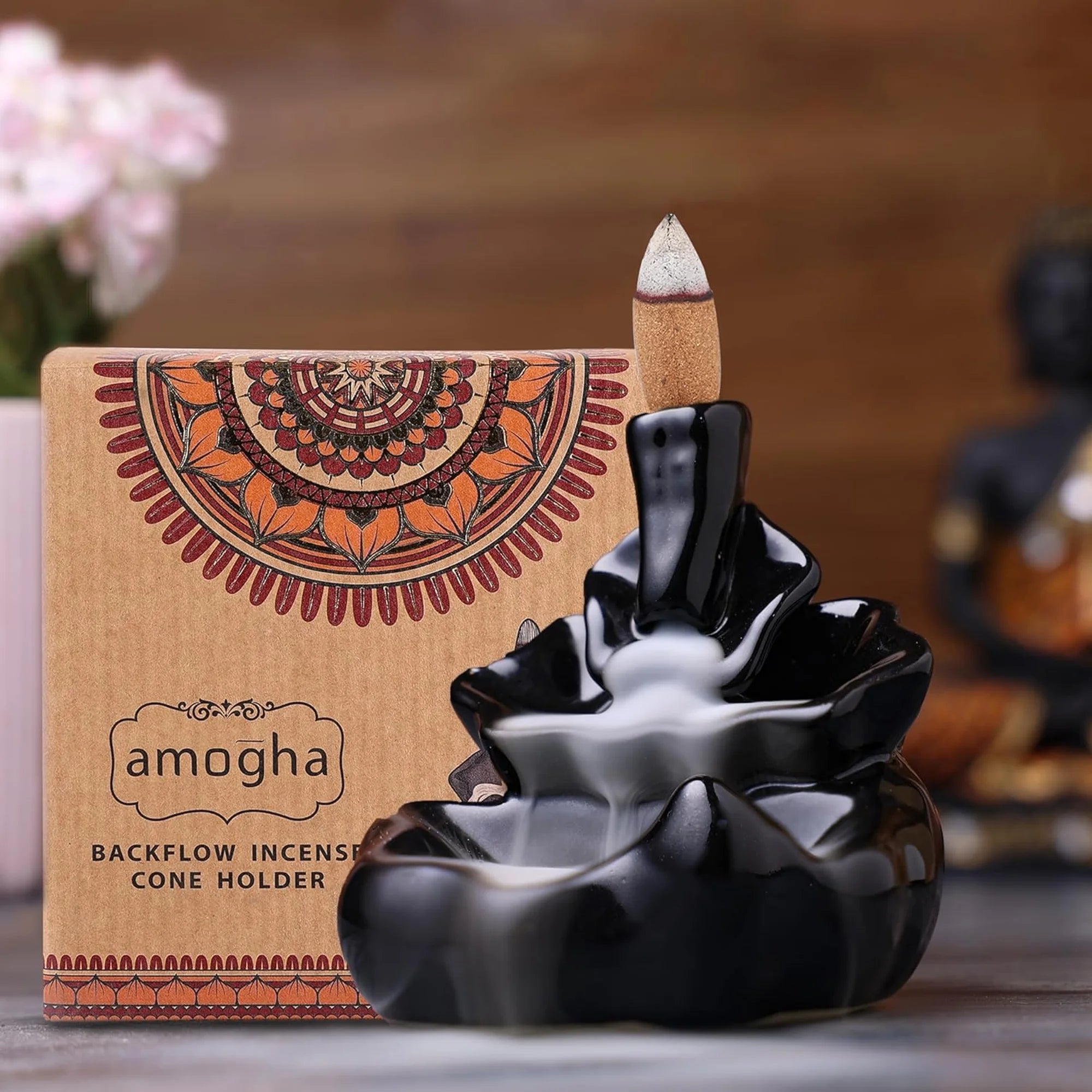 AMOGHA BACKFLOW INCENSE CONE HOLDER - WATERFALL