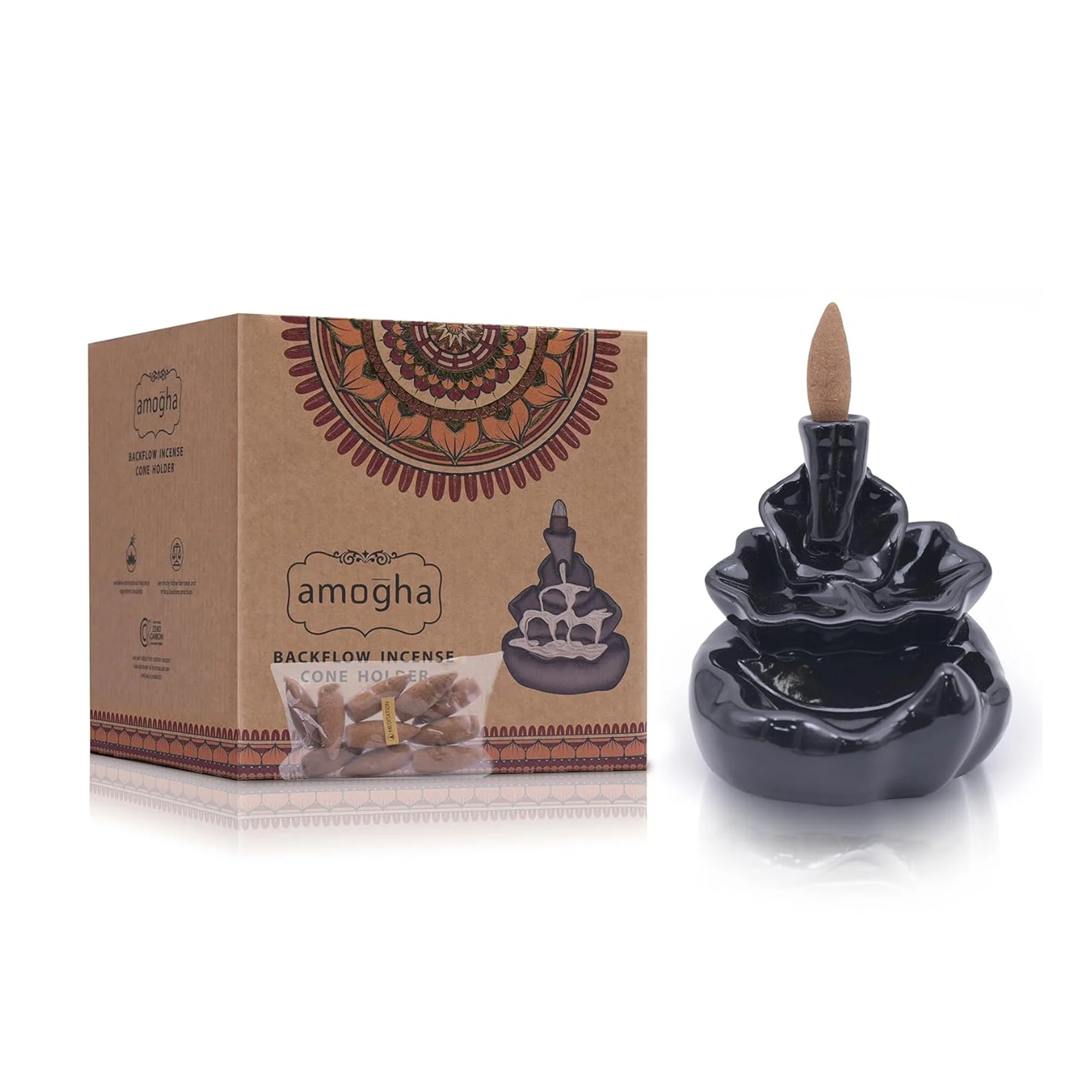 AMOGHA BACKFLOW INCENSE CONE HOLDER - WATERFALL