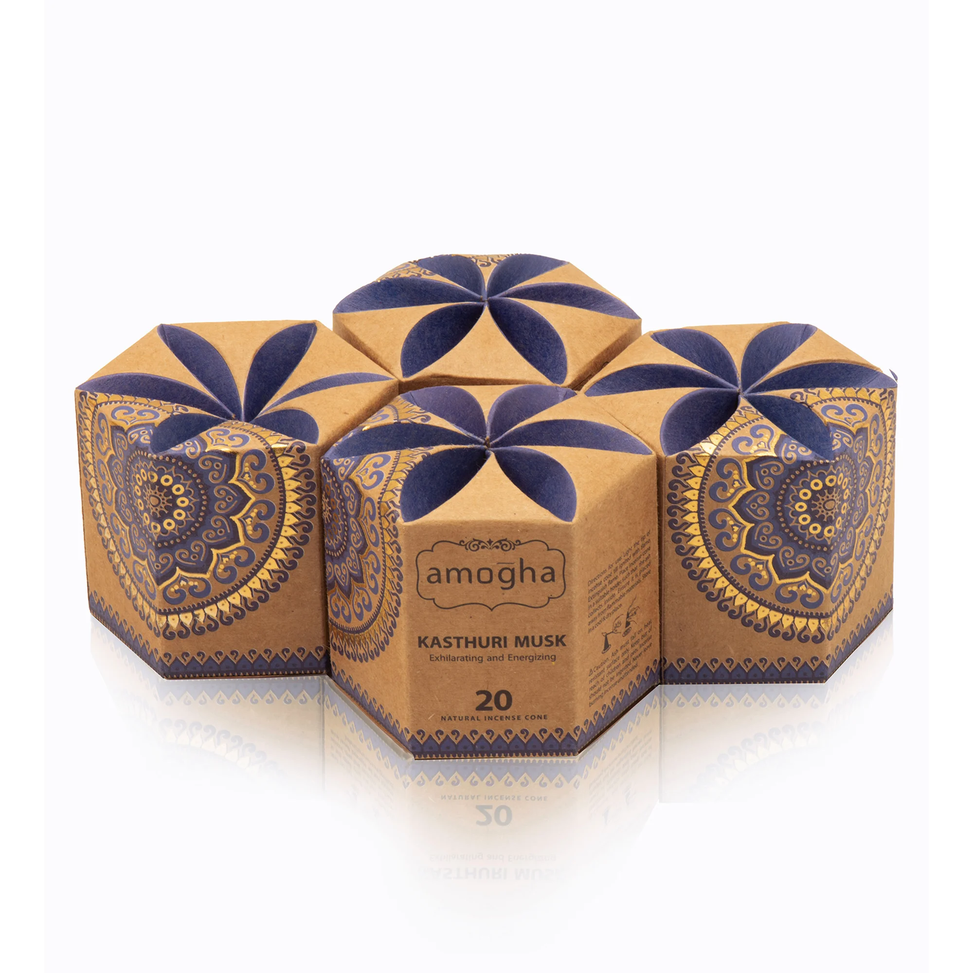 Amogha Incense cones Kasthuri Musk - Set of 4