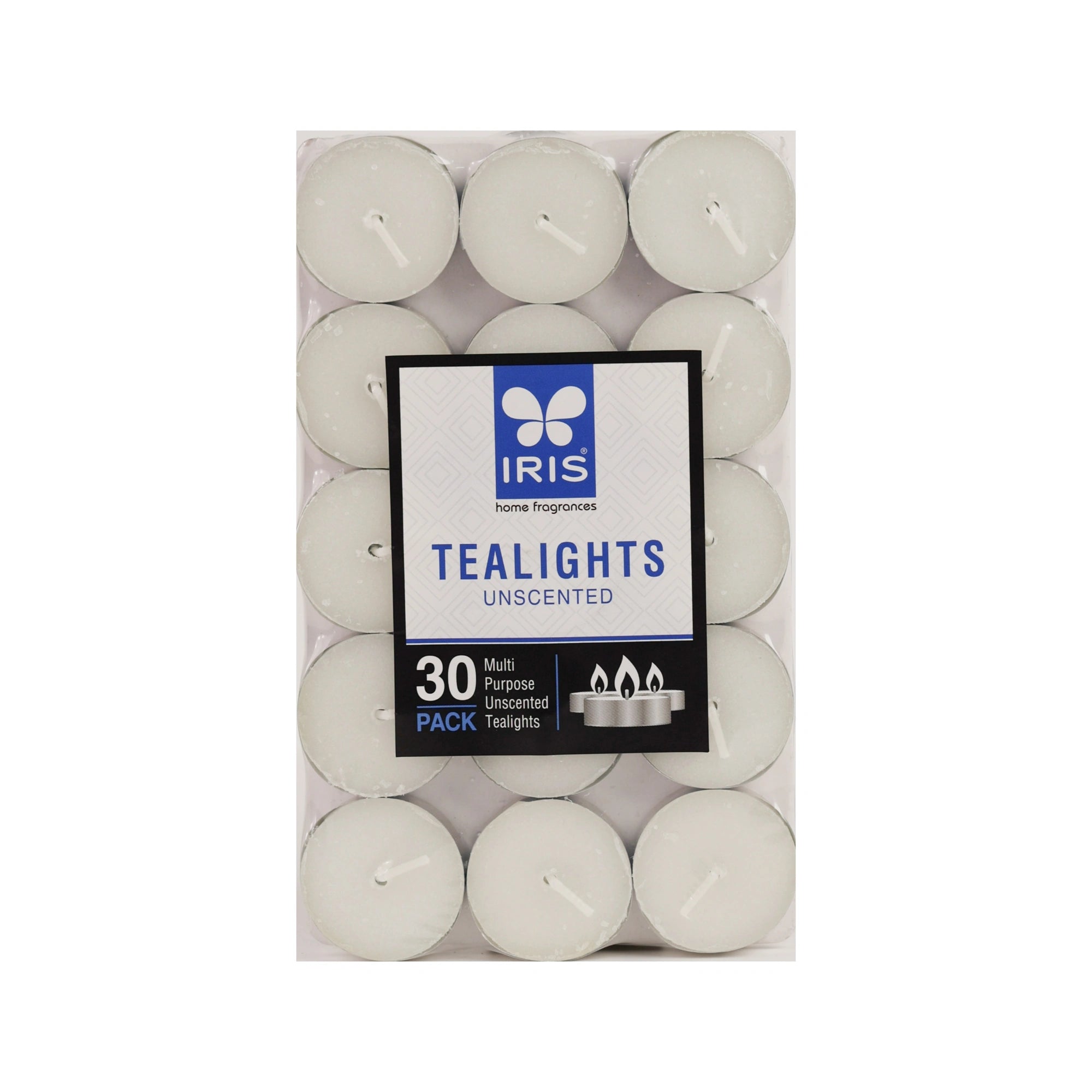IRIS Unscented Tealights - Pack of 30