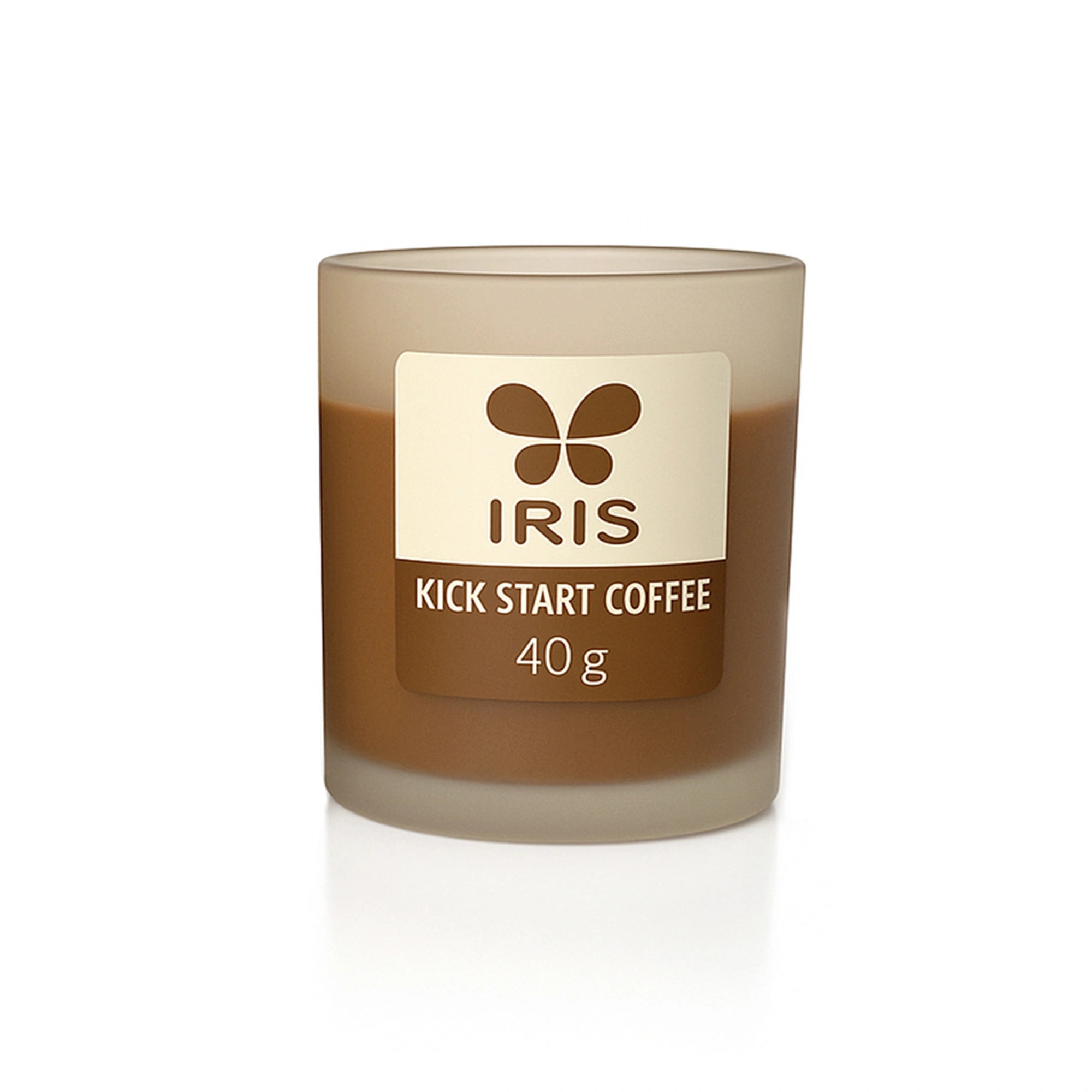 IRIS Kickstart Coffee Frosted Shot glass scented candle