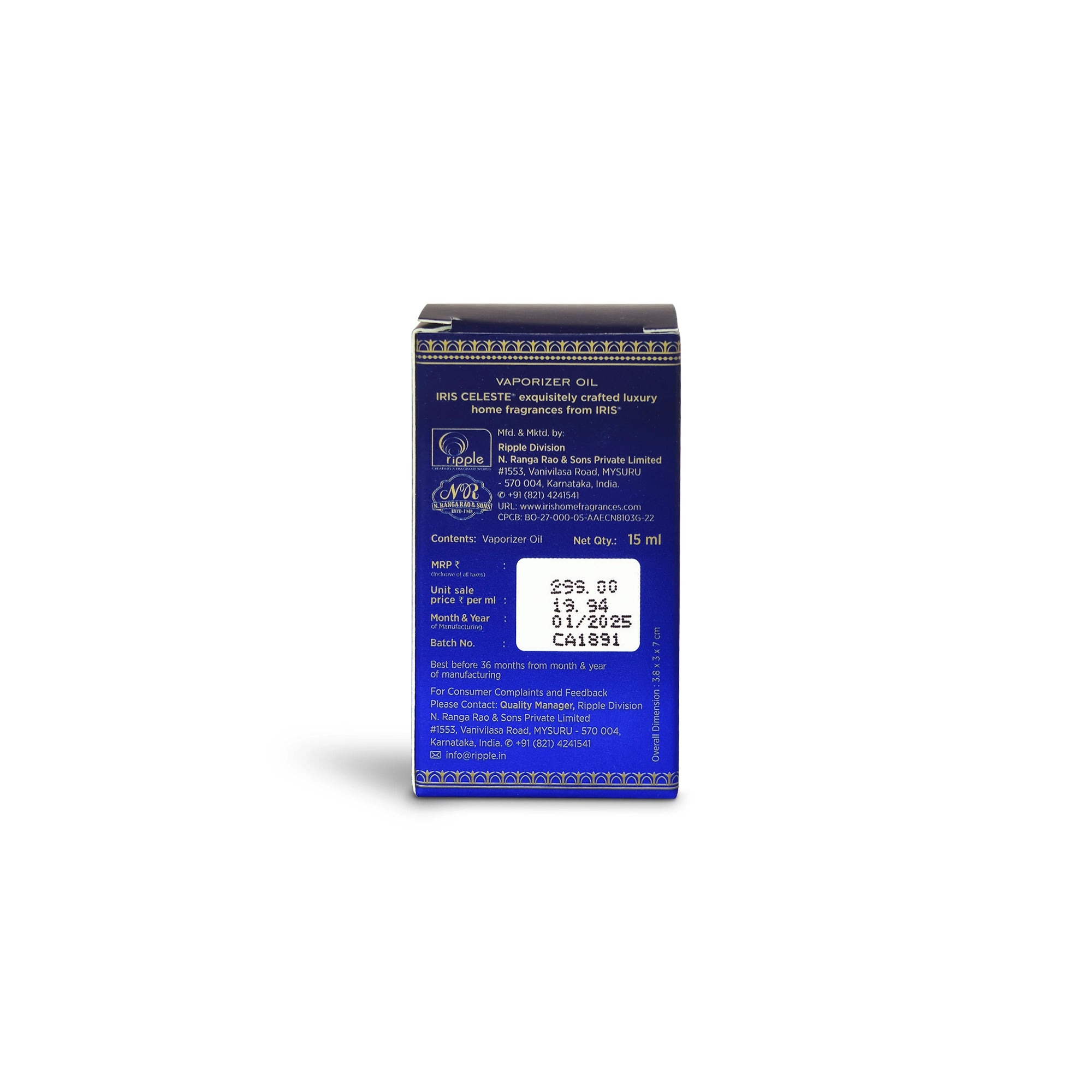 IRIS Celeste Lavender & Fougere Vaporizer Oil 15ml