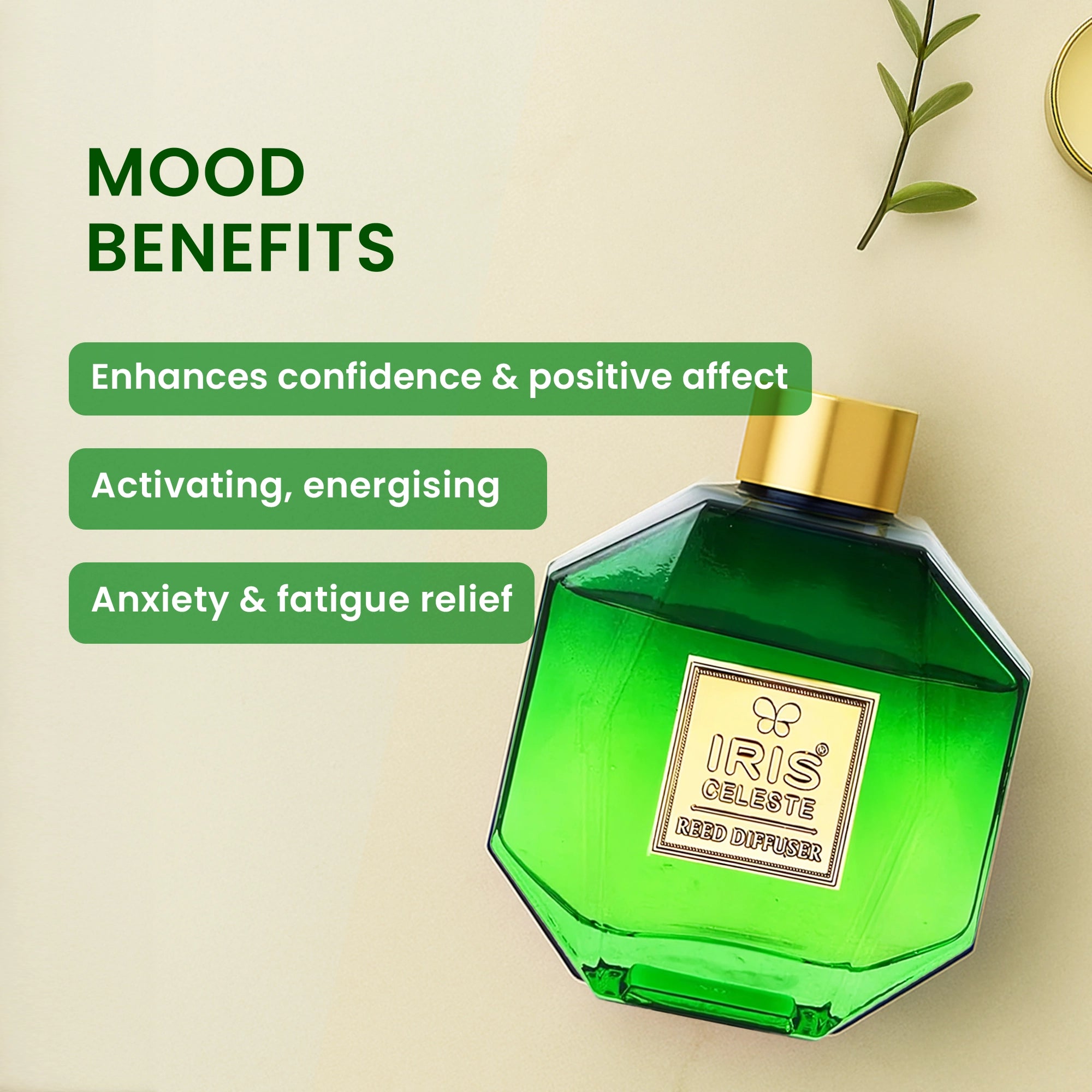 IRIS Celeste Lemon grass & Ginger Reed Diffuser Set