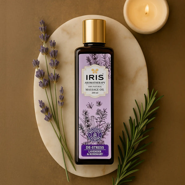 De-Stress Massage Oil by IRIS Aromatherapy