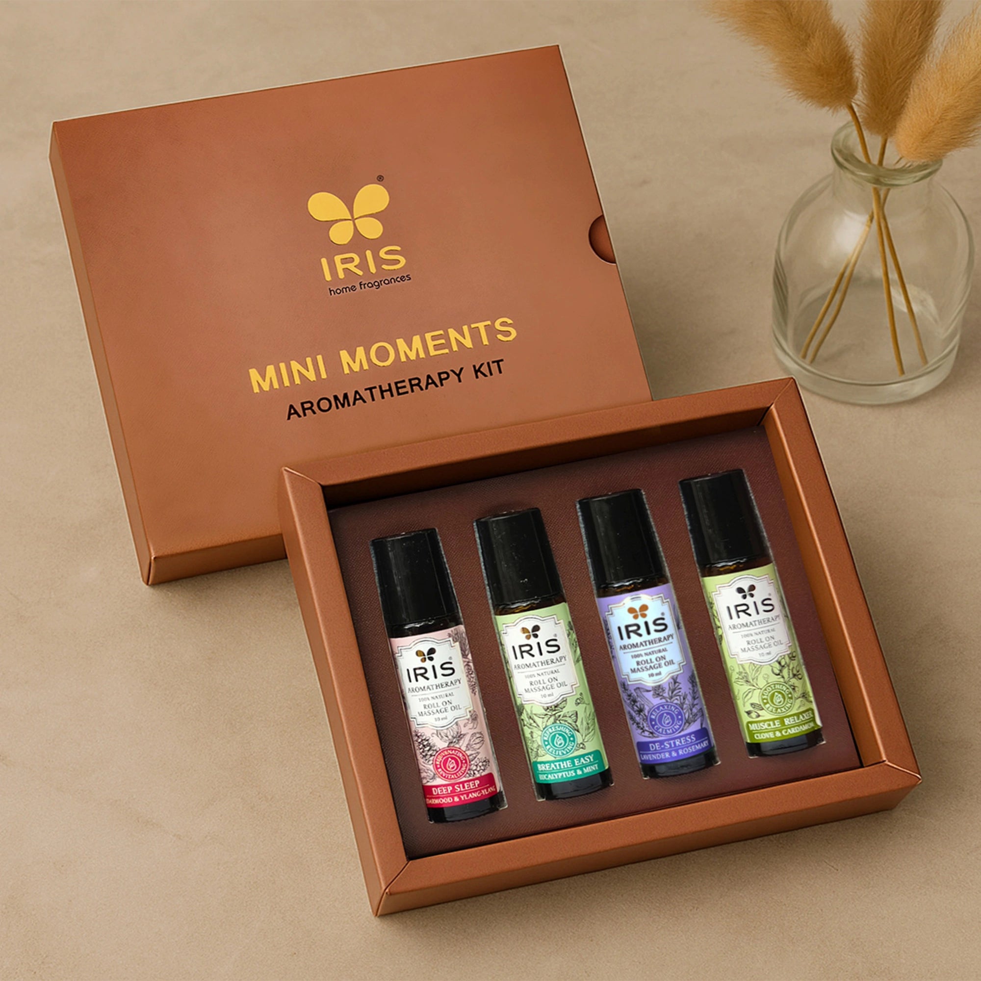 IRIS Mini Moments Wellness Gift Box | Aromatherapy Roll ON Kit