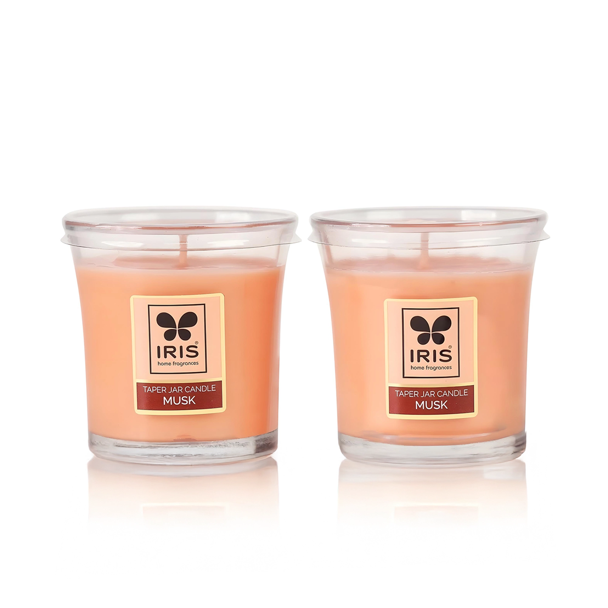 IRIS Musk Elixir Taper Jar Candle Pack of 2