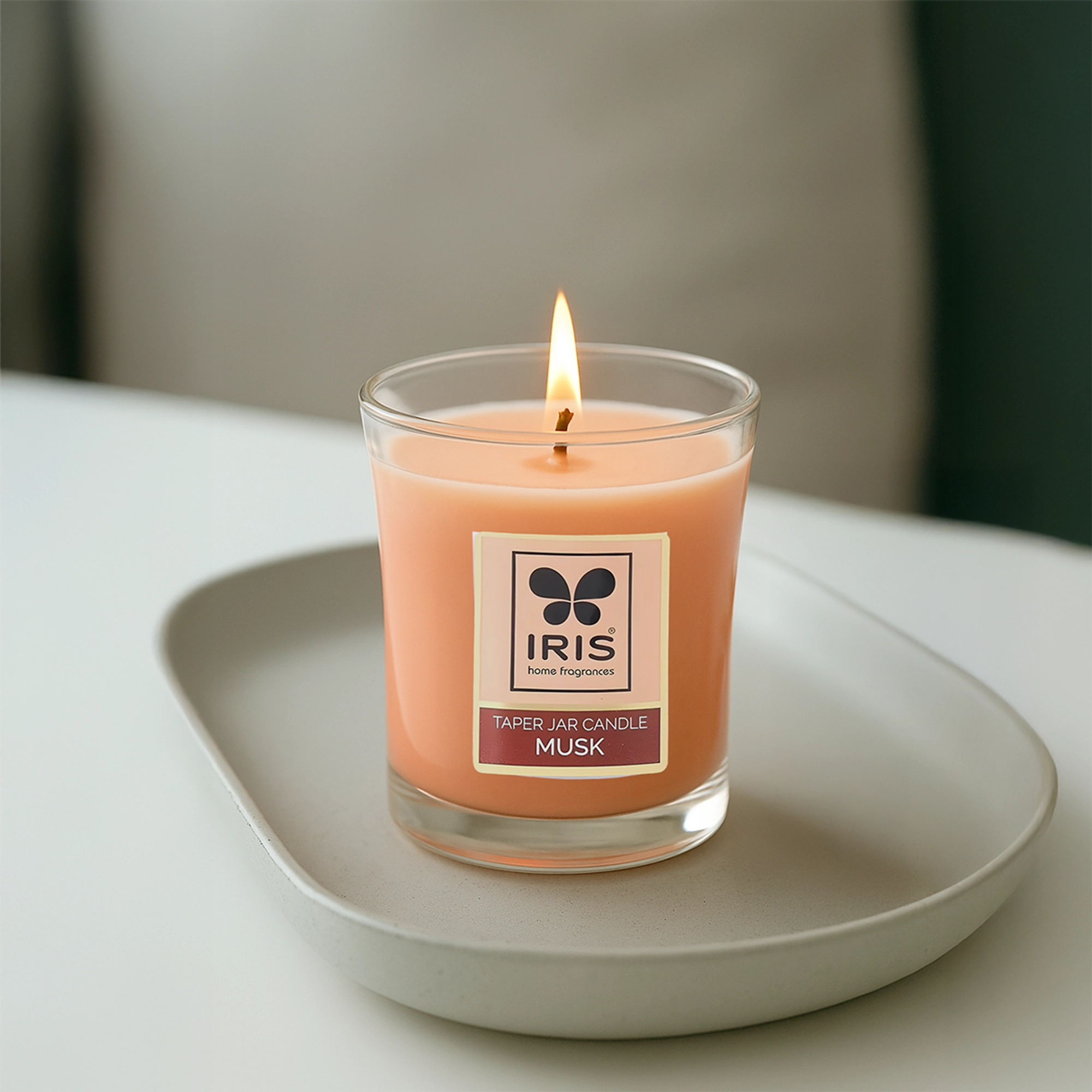 IRIS Musk Elixir Taper Jar Candle Pack of 2