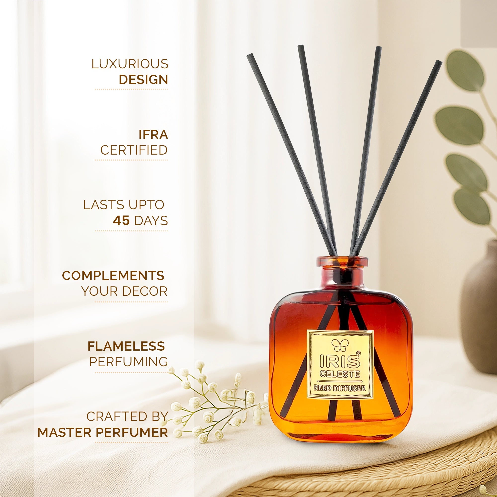IRIS Celeste Neroli & Basil Reed Diffuser Set