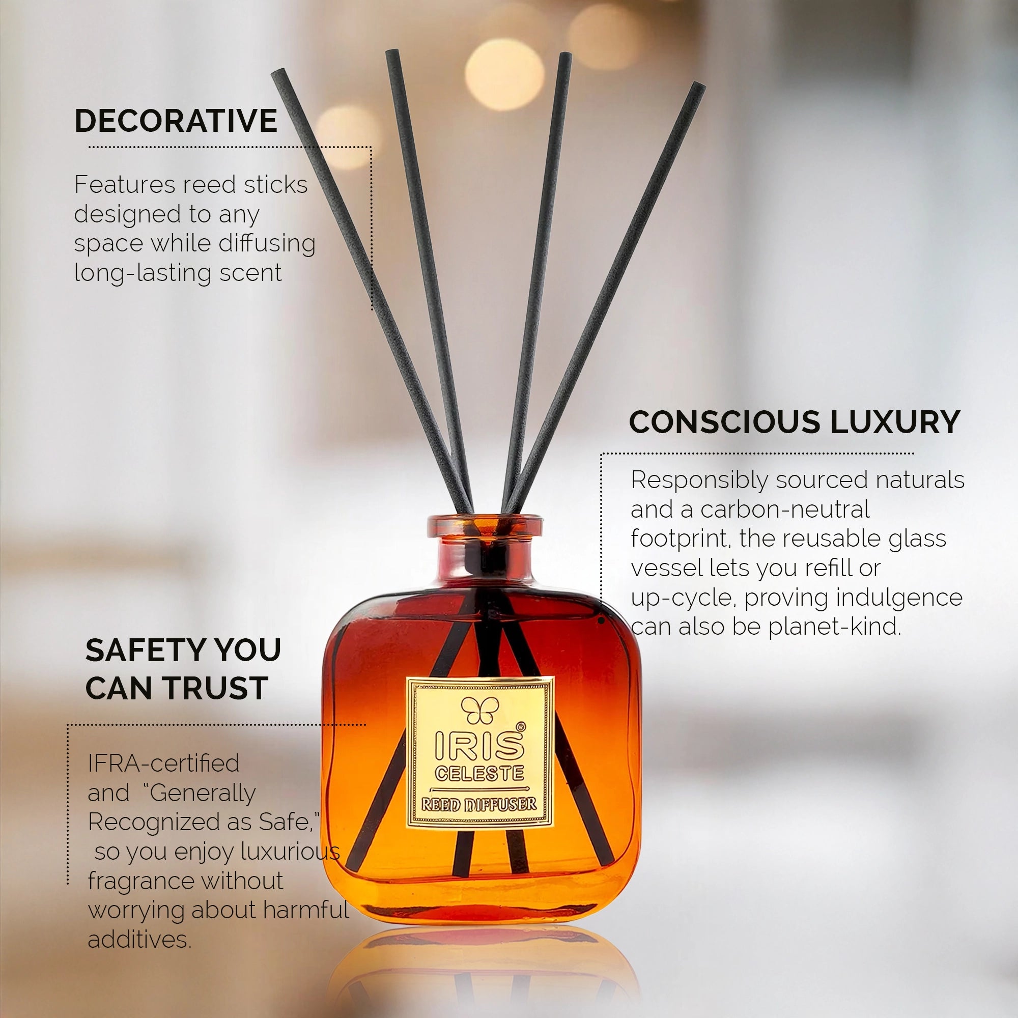 IRIS Celeste Neroli & Basil Reed Diffuser Set