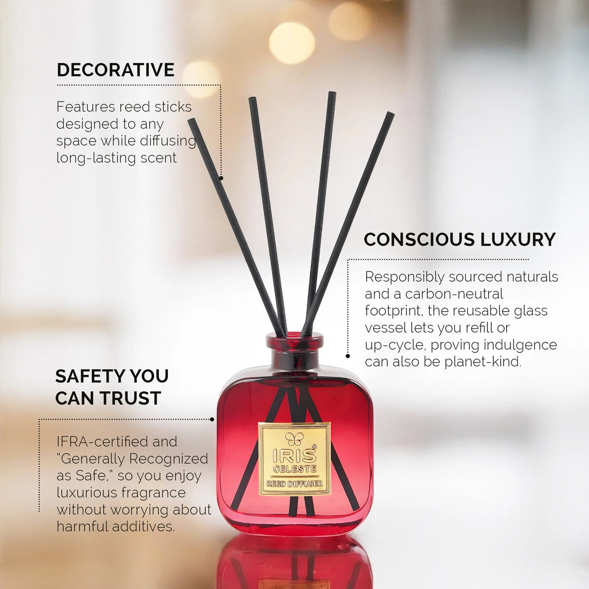 Isiris Reed Diffuser IRIS Celeste Peony & Rose Reed Diffuser Set – IRIS Home Fragrances