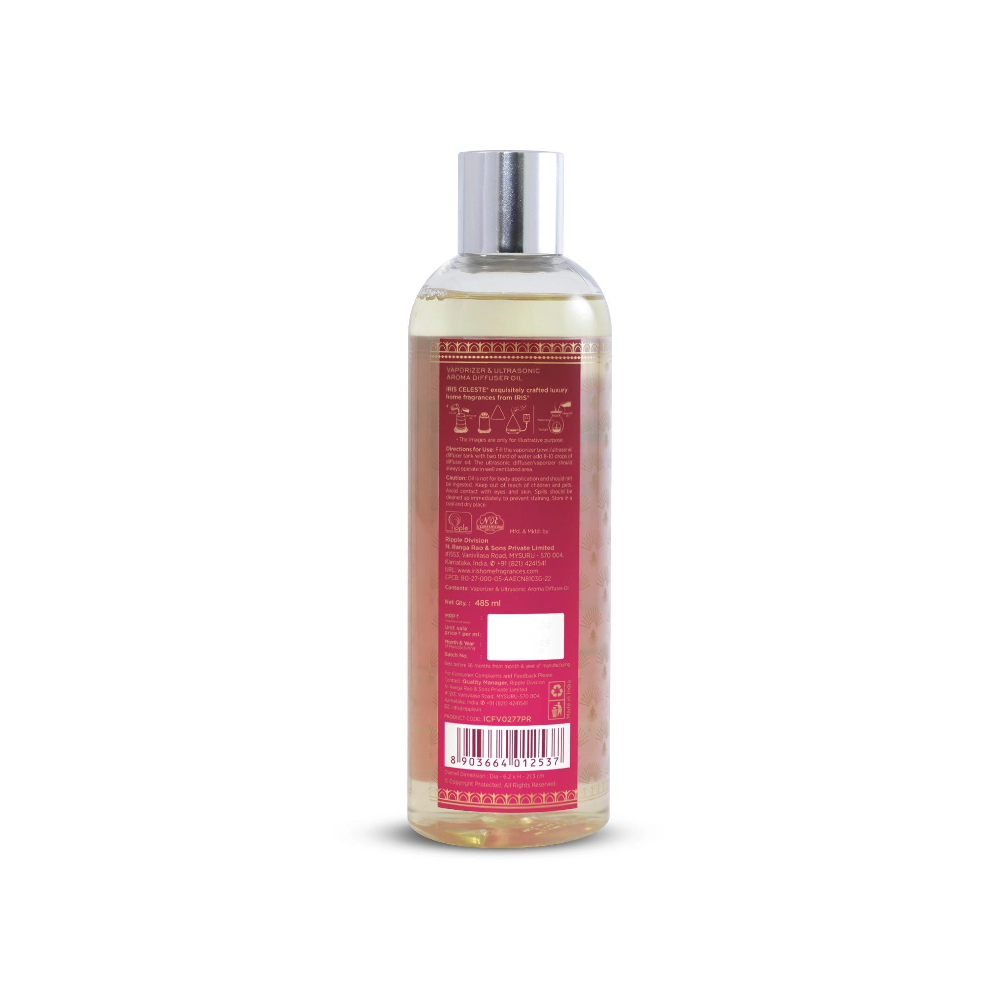 IRIS Celeste Peony & Rose Vaporizer and Ultrasonic Aroma Diffuser Oil