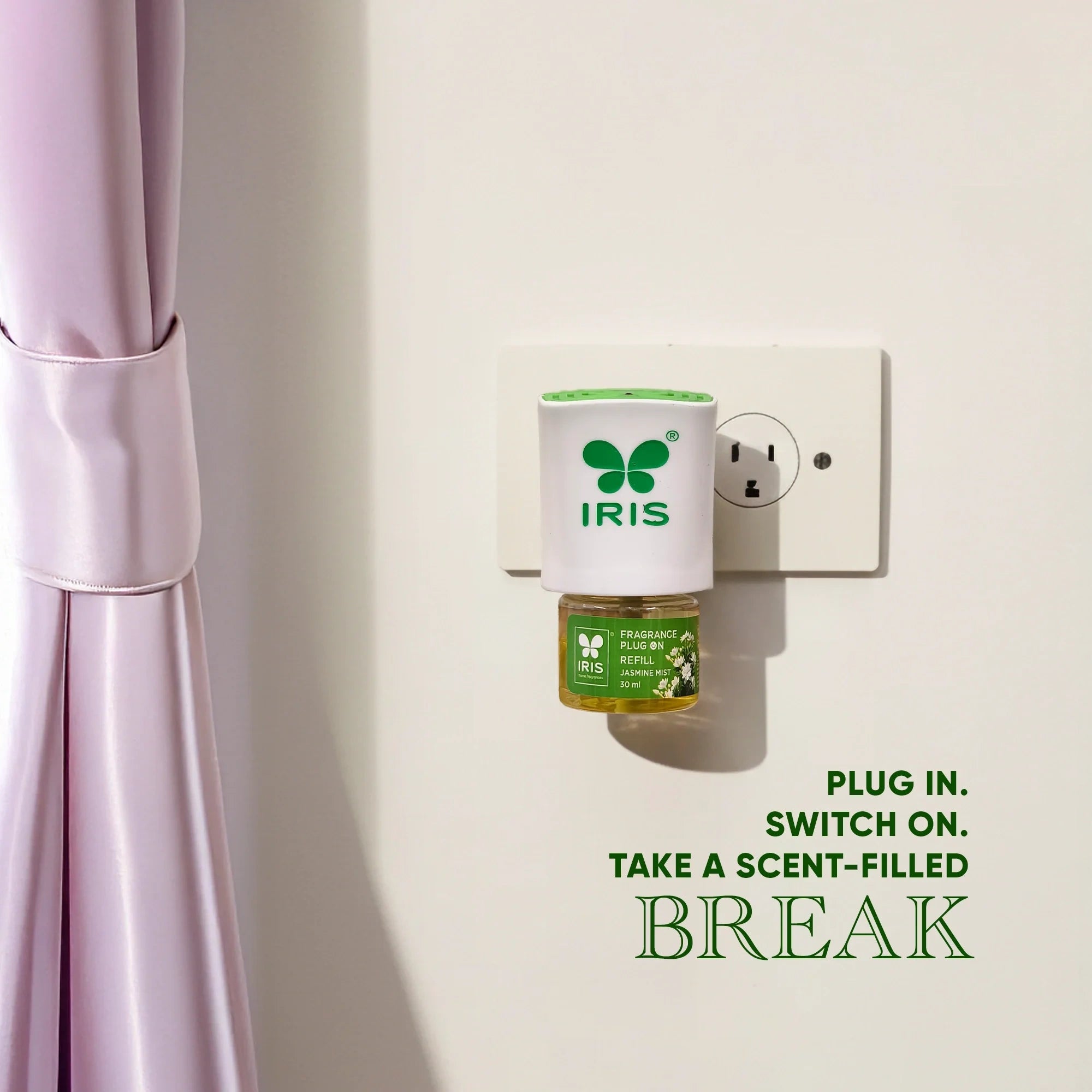 IRIS Jasmine Mist Fragrance Plug On | Lasts Up to 60 Days