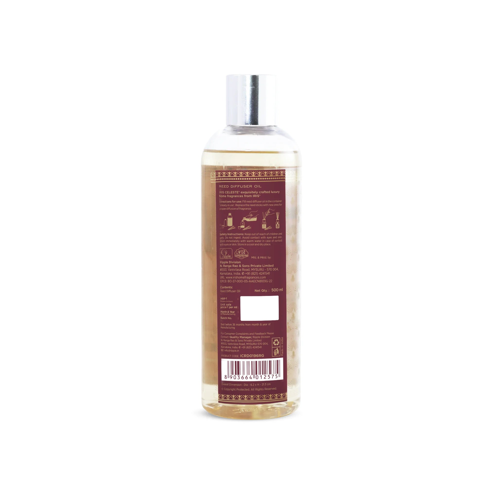 IRIS Celeste Rose Gold Reed Diffuser Oil 500ml