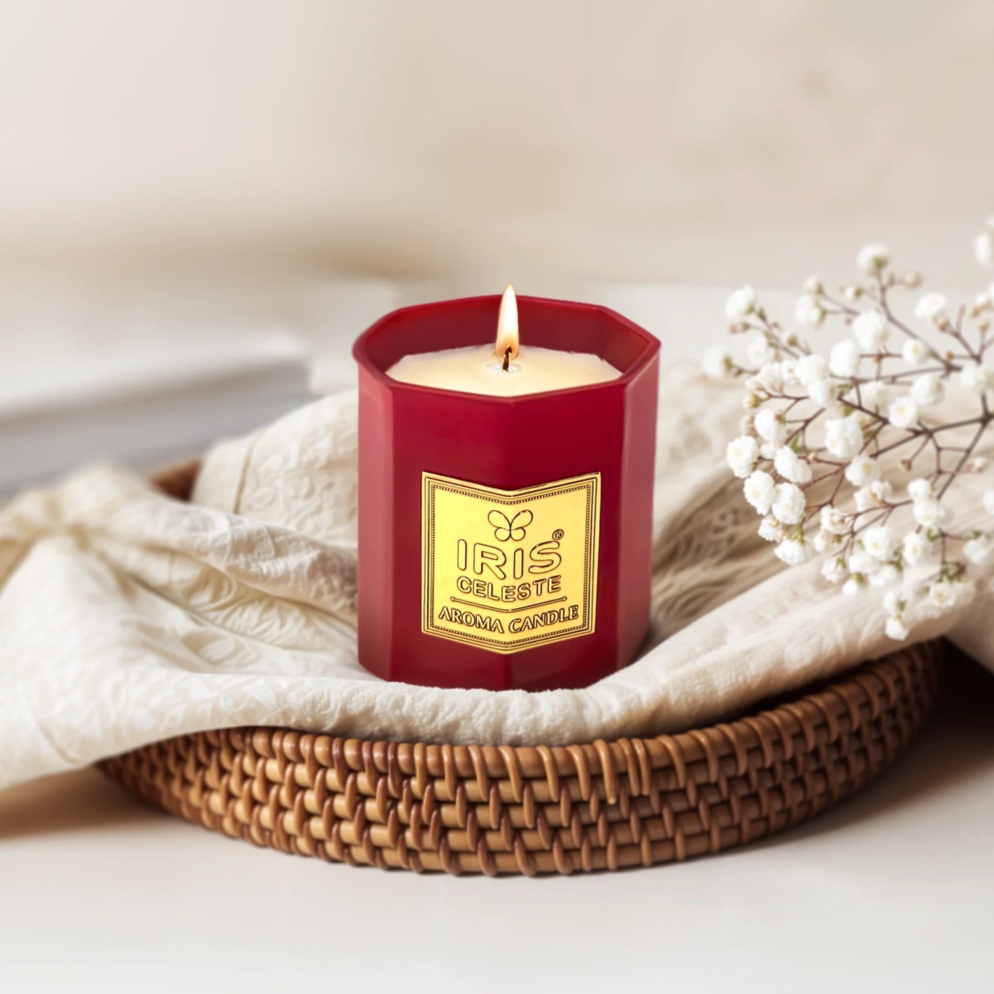 IRIS Celeste Soy Wax Aroma Candle - Rose Gold