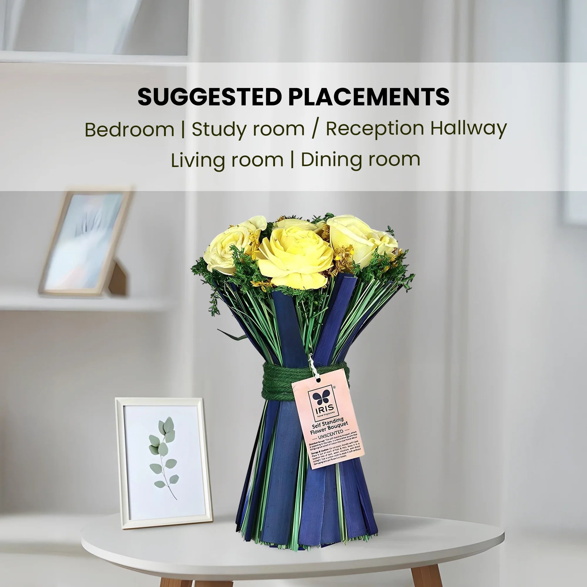 Self Standing Flower Bouquet- Yellow - Unscented