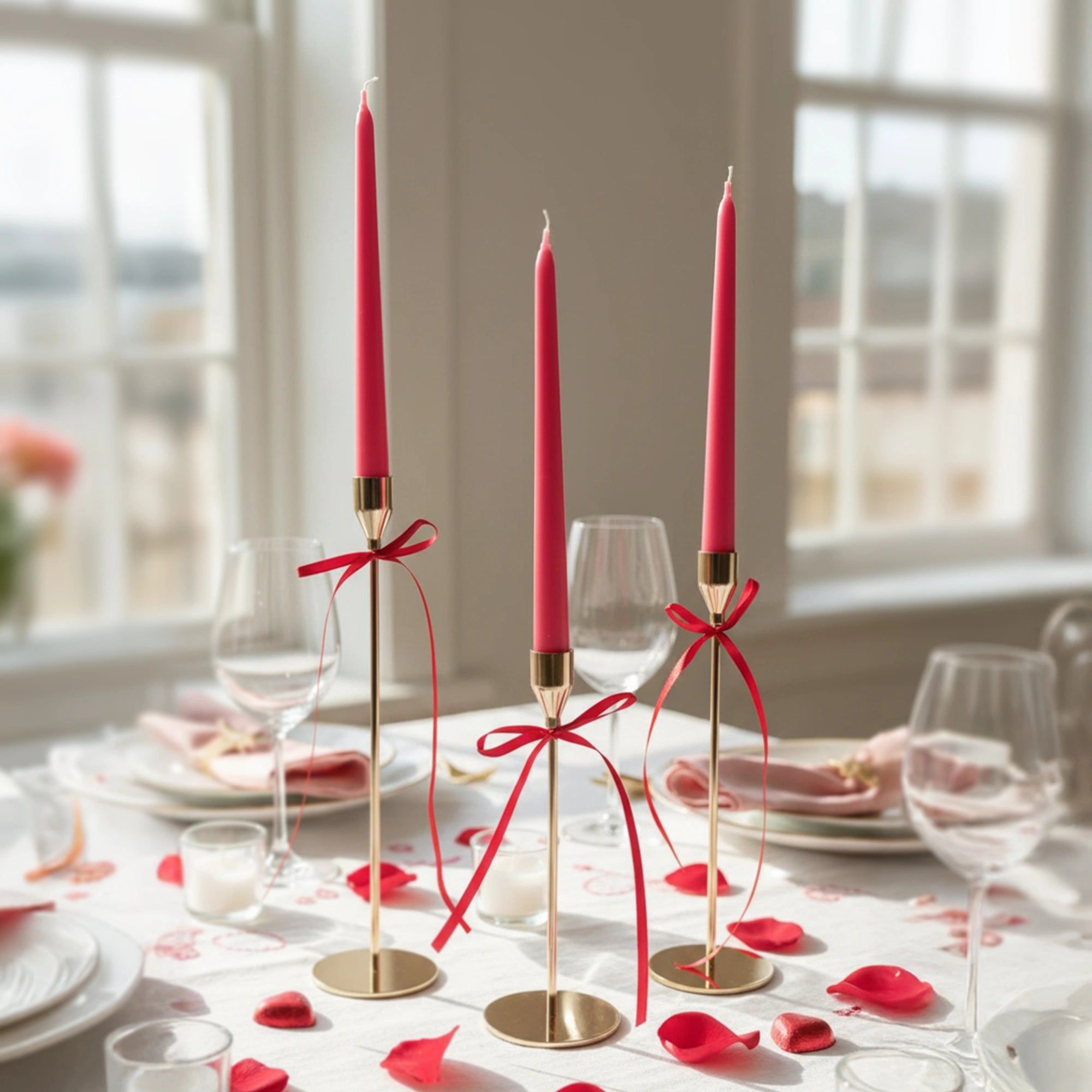 IRIS Berry Fragranced Taper Candles | Pack of 4 | 8Hrs Burning Time | 10 Inch