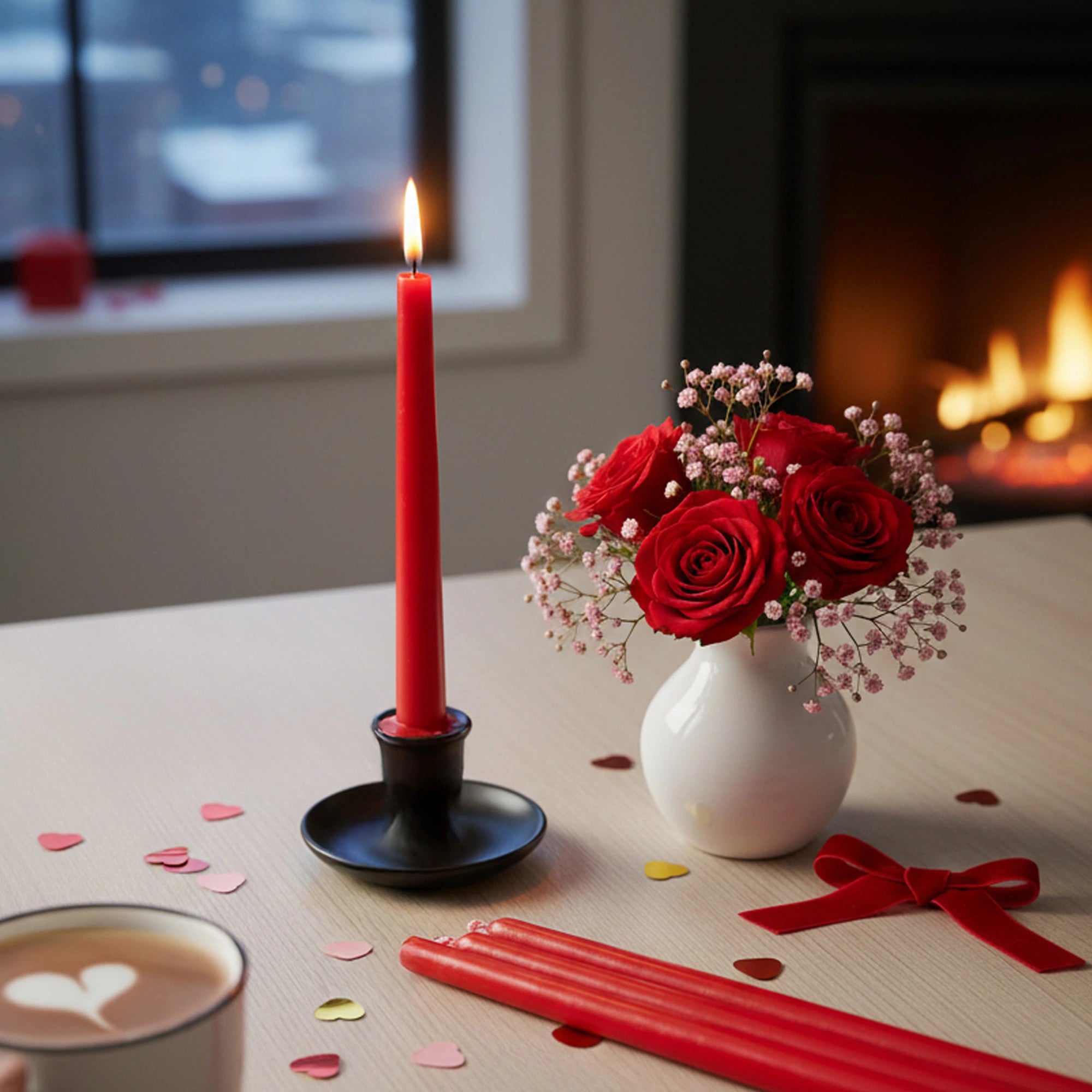 IRIS Berry Fragranced Taper Candles | Pack of 4 | 8Hrs Burning Time | 10 Inch