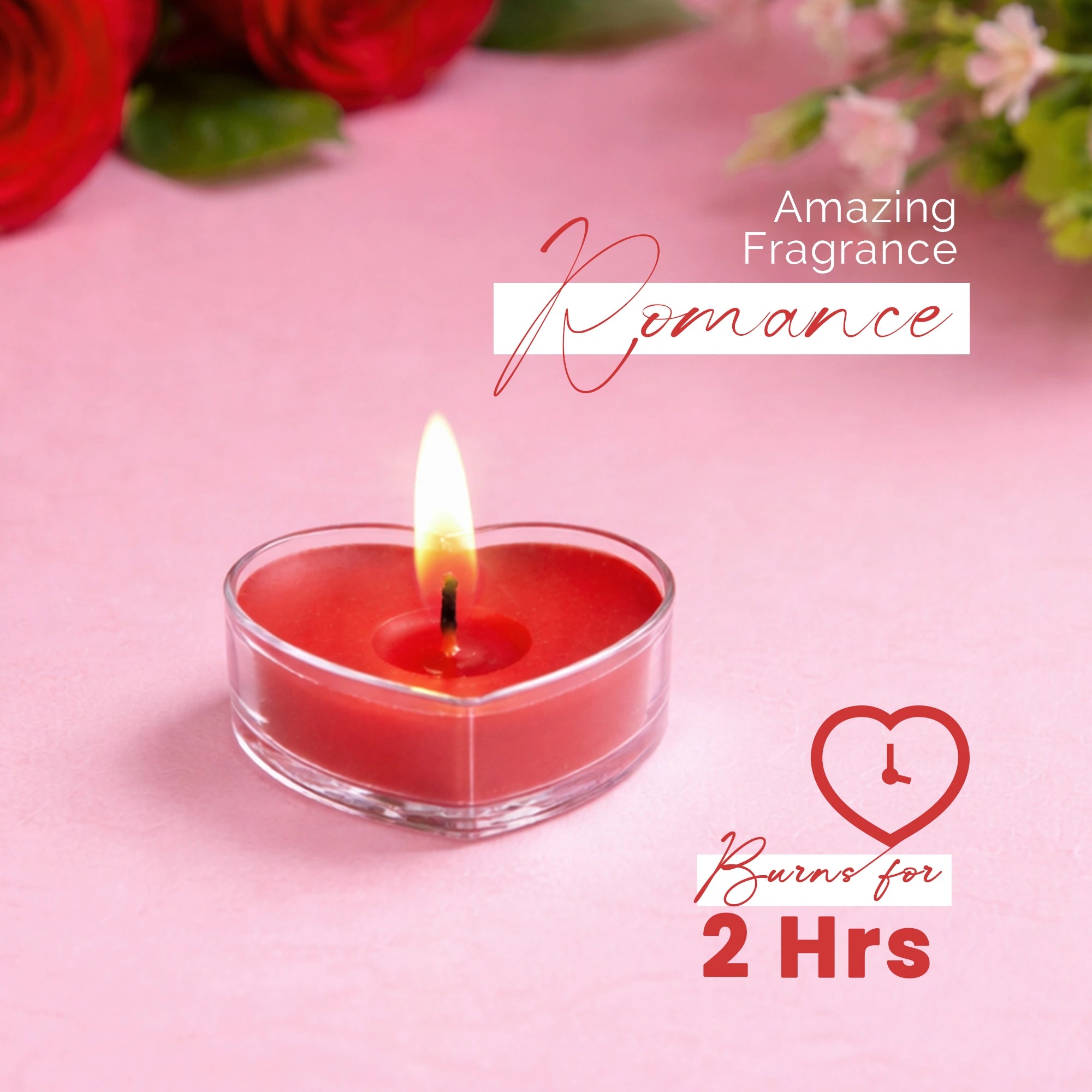 IRIS Heart Glow Acrylic Scented Tealights | Pack of 10