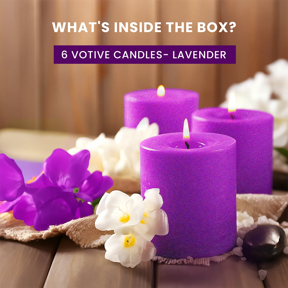 IRIS Lavender Votive Candles | Pack of 6