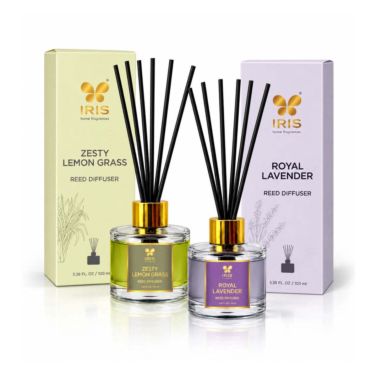 Royal Lavender & Zesty Lemongrass Aroma Reed Diffuser Duo | The ultimate sensory upgrade for the modern home