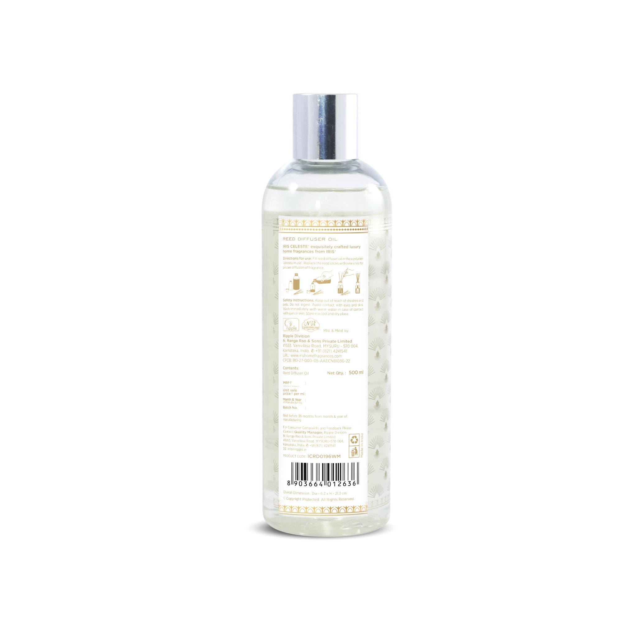 IRIS Celeste White Musk Reed Diffuser Oil 500ml