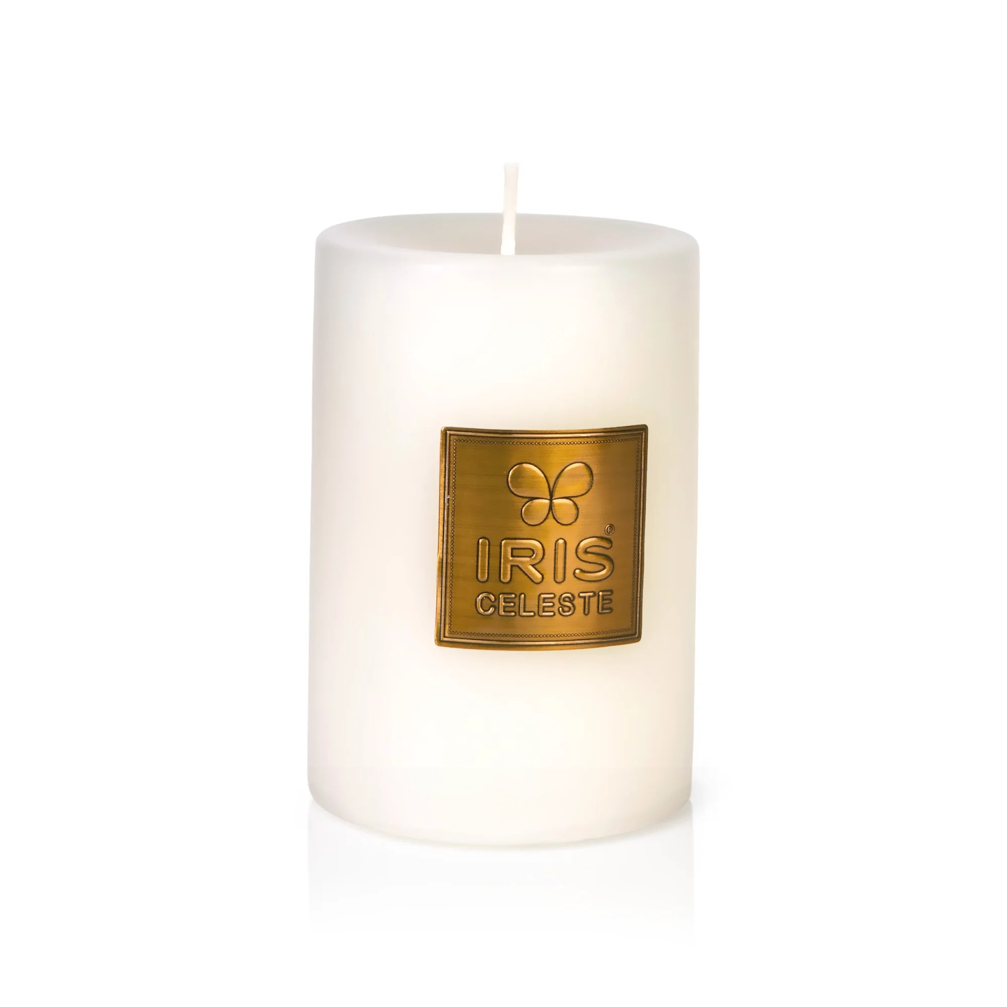 IRIS Celeste White Musk Scented Premium Pillar Candle | Small