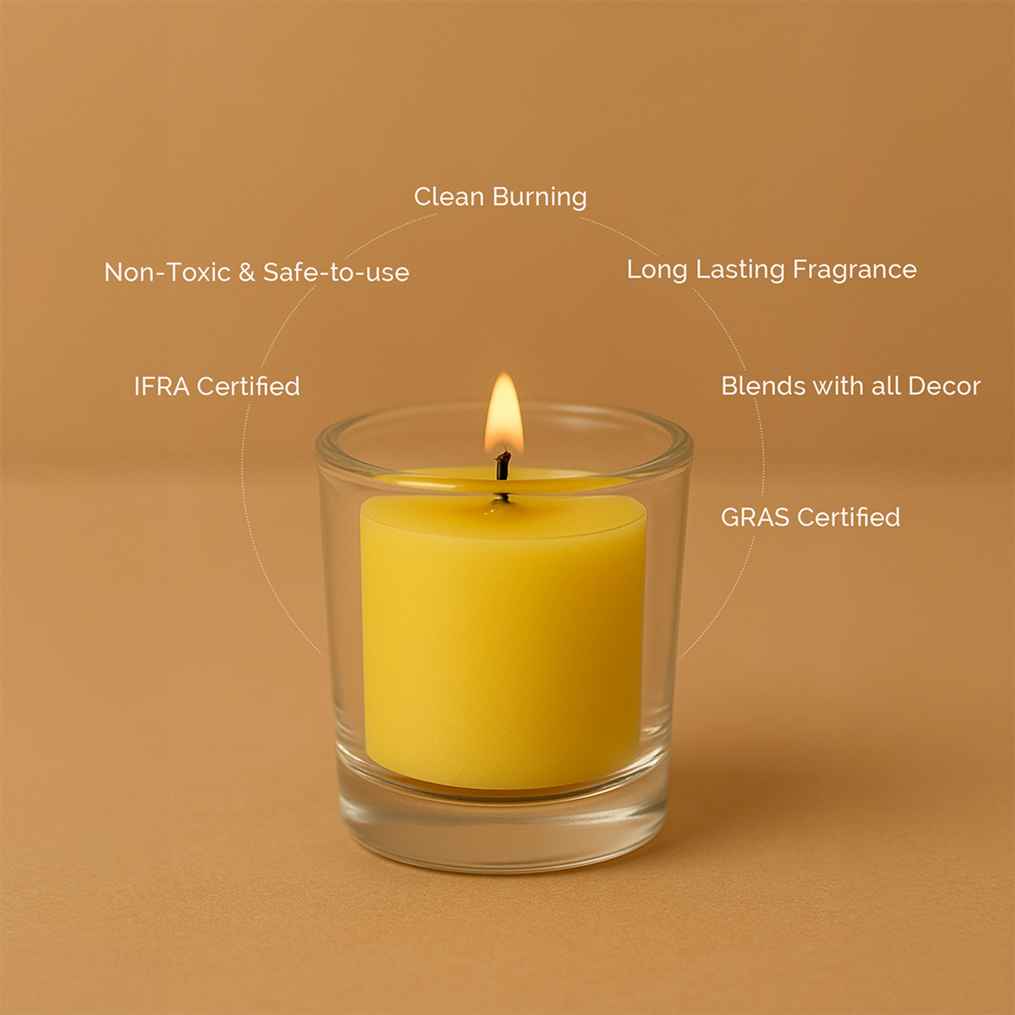 Pack of 6 votive candles-Mango Sorbet
