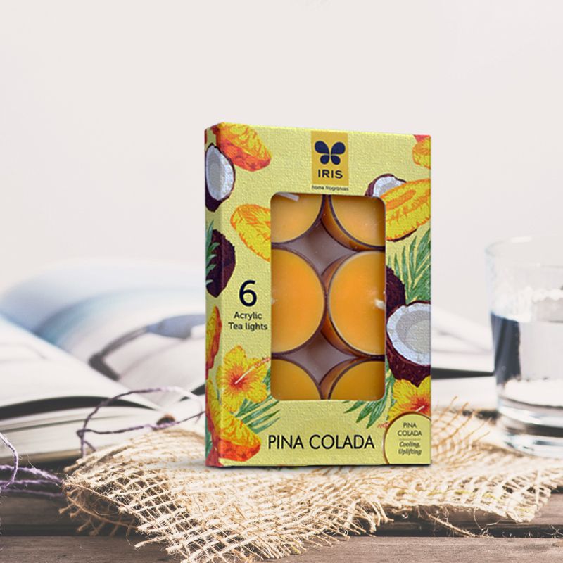 IRIS Pack of 6 Pina Colada Tealights