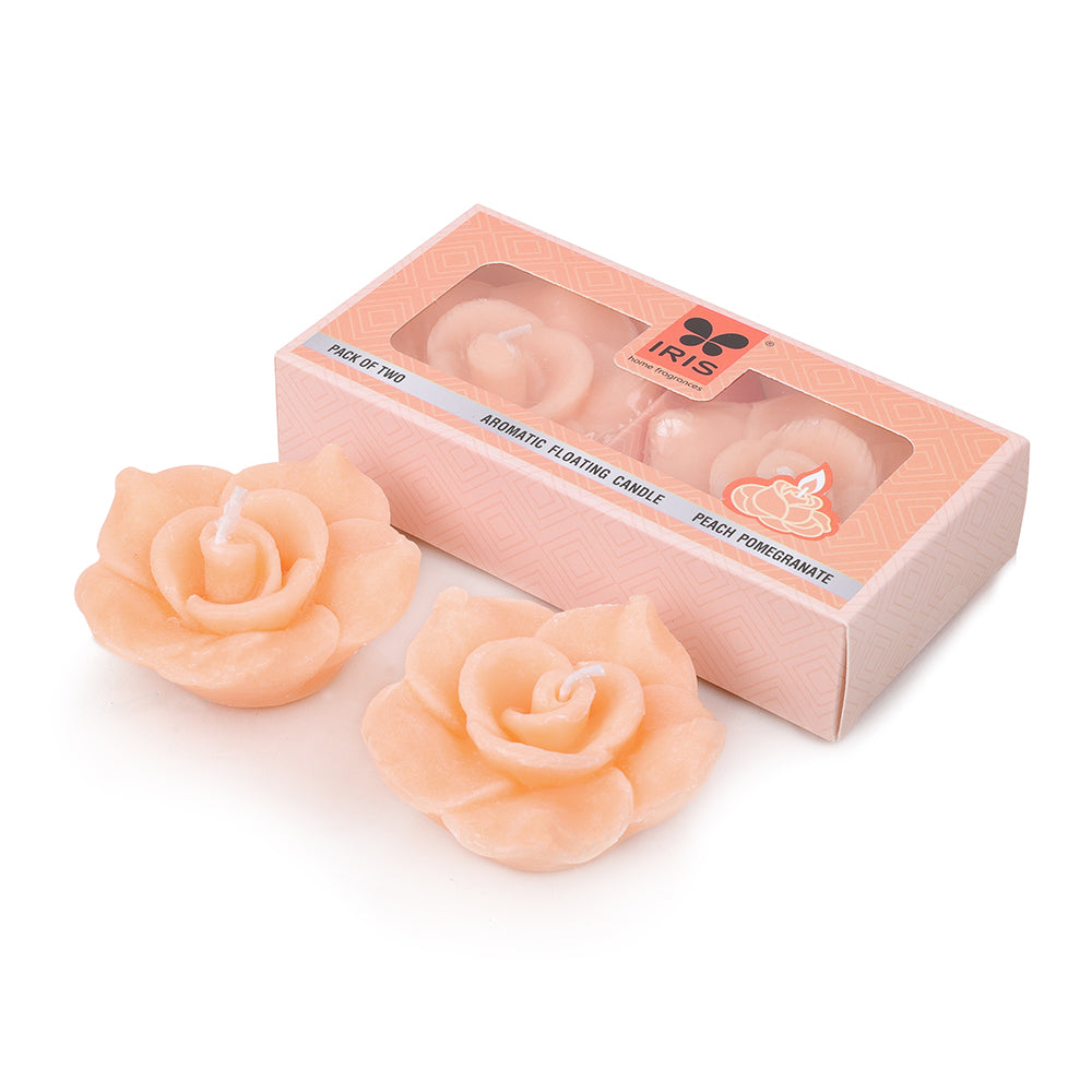 IRIS Peach Pomegranate Aromatic Floating Candles